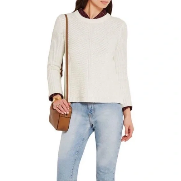 Madewell Cream Crew Neck Sweater - Picture 2 of 7